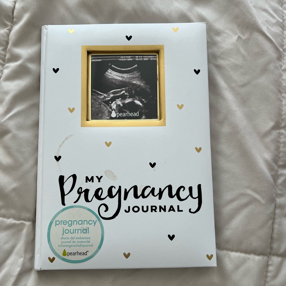 Pearhead Pregnancy Journal with Black Text